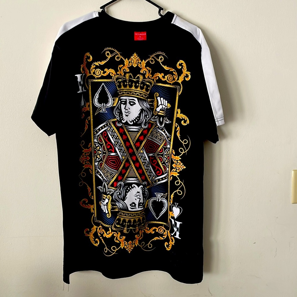 Victorious Los Angeles king of spades Men’s  T-shirt size  X-large Cards Poker